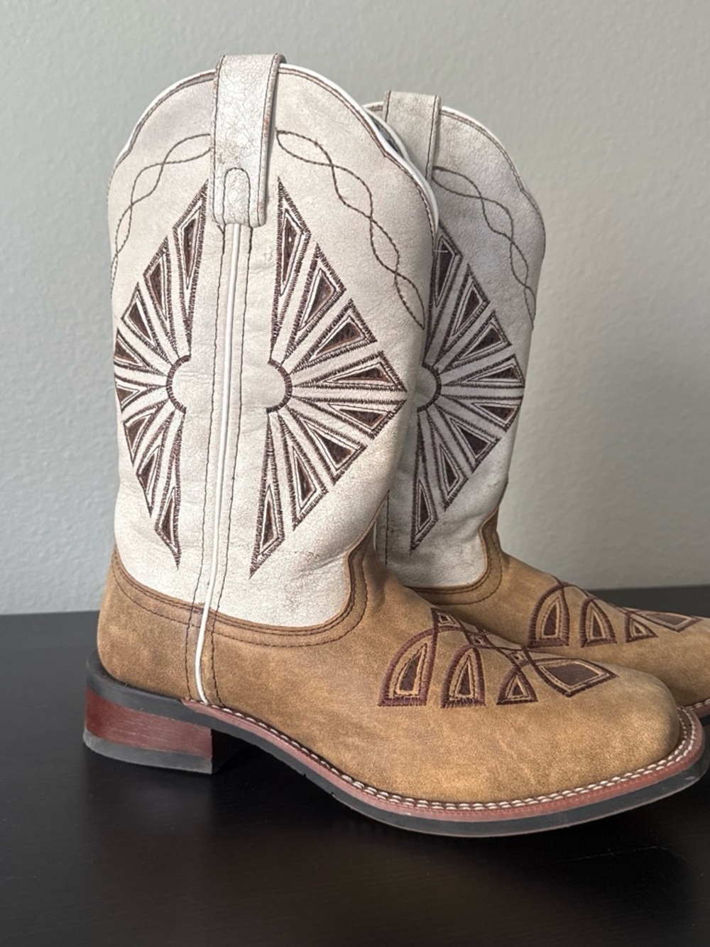 Women’s Loredo boots Brown and Cream Western Cowboy Boots